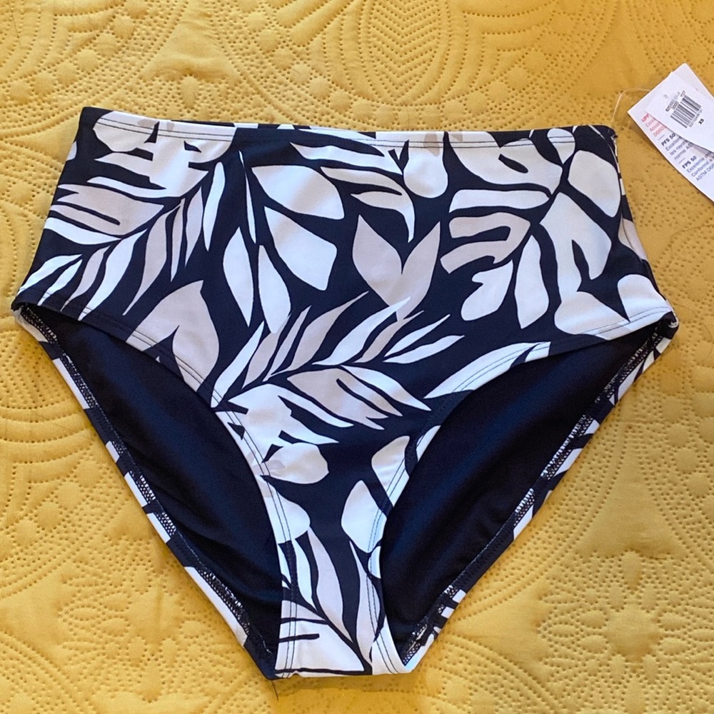 High rise leafy swim bottoms
